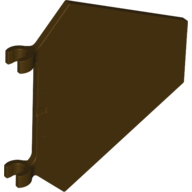 Lego Flag 5 x 6 Hexagonal with U Clips / Dark Brown