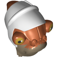Lego Minifig Head Special, Mon Calamary (Star Wars) / Dark Orange