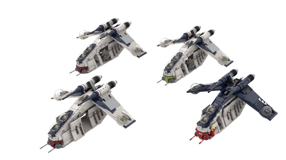 Lego 75021 Republic Gunship Variants - Doors, Blue Colour & Muunilinst Gunship