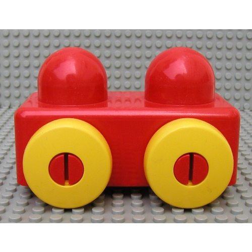 Lego Primo Vehicle Wagon without Tow Hitches / Red
