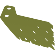 Lego Large Figure Cape, Angled, Tattered / Olive Green