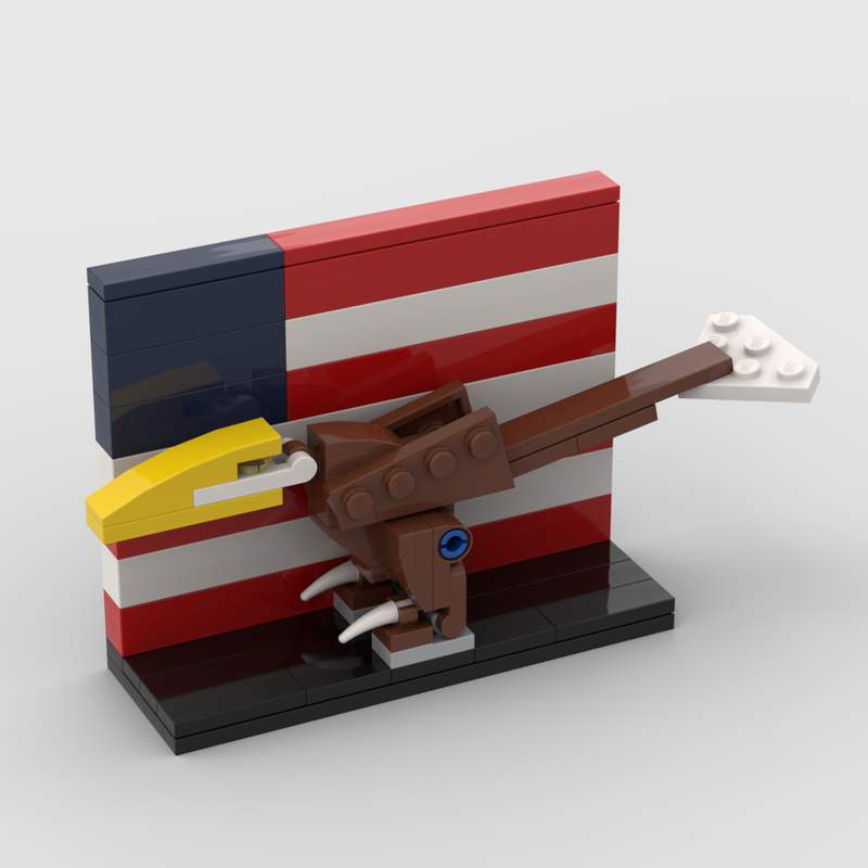 Lego US Flag Large Raptor Display