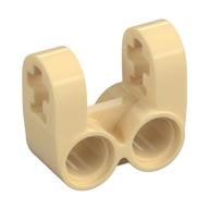 Lego Technic Axle and Pin Connector Perpendicular Double Split / Tan