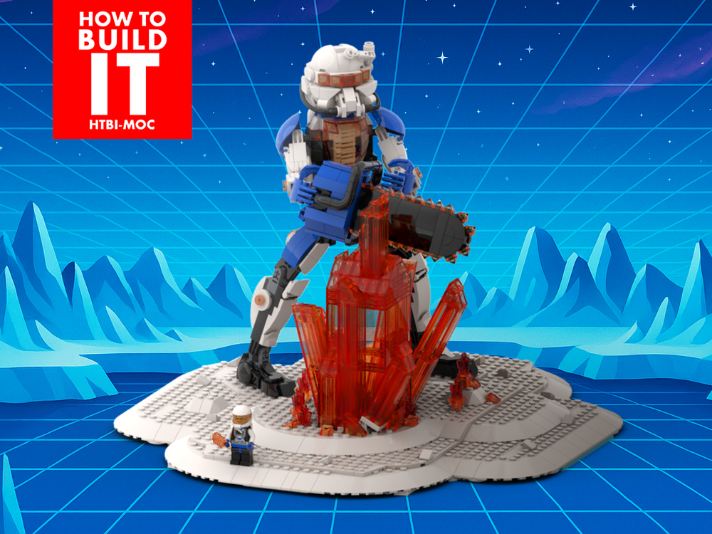 Lego Ice Planet Action Figure + Display