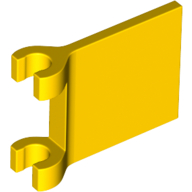 Lego Flag 2 x 2 Square, Flared Clip Edge [Thick Clips] / Yellow