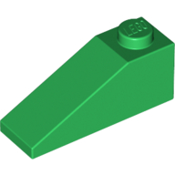 Lego Brick Sloped 33° 3 x 1 / Green