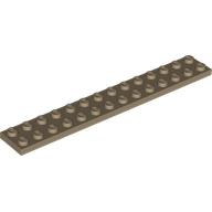 Lego Plate 2 x 14 / Dark Tan