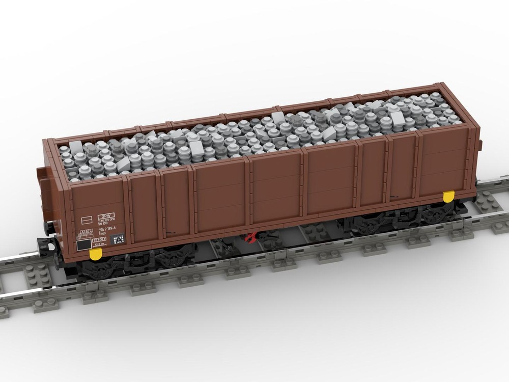 Lego Ghost Wagon - Open Goods Wagon with 4 axles