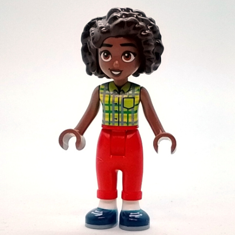 Lego Aliya - Lime and Bright Green Tartan Shirt, Red Pants