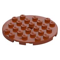 Lego Plate Round 6 x 6 with Hole / Dark Orange