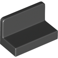 Lego Panel 1 x 2 x 1 [Rounded Corners] / Black
