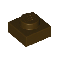 Lego Plate 1 x 1 / Dark Brown
