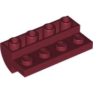 Lego Brick Curved Inverted 2 x 4 with 1 x 4 Cutouts