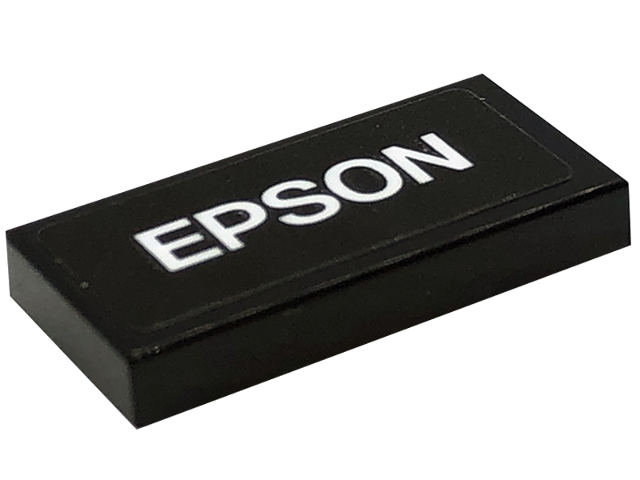 Lego Tile 1 x 2 with White 'EPSON' Pattern (Sticker) - Set 76909