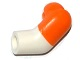 Lego Arm, Left with Molded Orange Short Sleeve  Pattern
