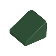 Lego Brick Sloped 30° 1 x 1 x 2/3 (Cheese Slope) / Dark Green