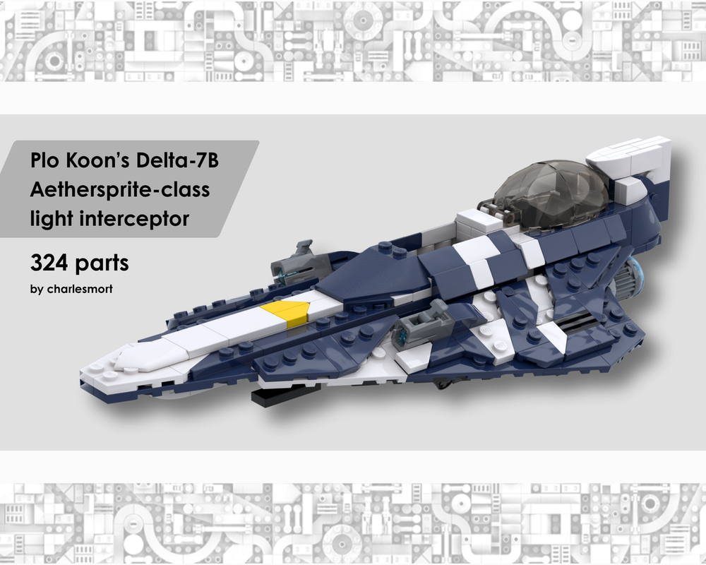 Lego Plo Koon's Delta-7B Aethersprite-class light interceptor (The Clone Wars)
