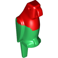 Lego Animal, Bird, Parrot Marbled Green Pattern