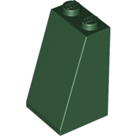 Lego Brick Sloped 75° 2 x 2 x 3 [Solid Studs] / Dark Green
