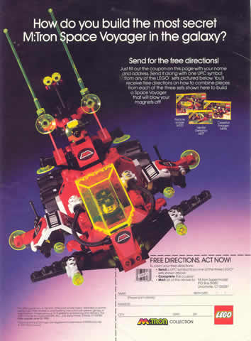 Lego 1991 Insert - M:Tron Builders Club