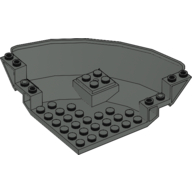 Lego Panel 10 x 10 x 2 2/3 Quarter Saucer Base / Dark Gray