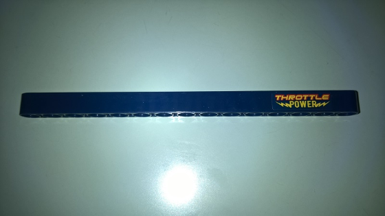 Lego Technic, Liftarm Thick 1 x 15 with 'THROTTLE POWER' Pattern Model Left Side (Sticker) - Set 41999 / Dark Blue