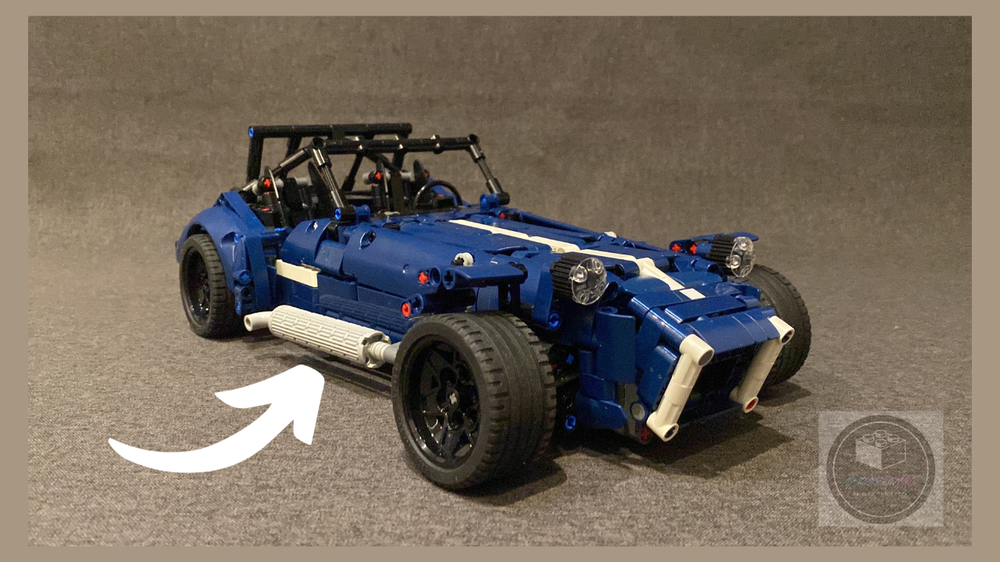 Lego 42154 B-Model Caterham 7 Exhaust Modification