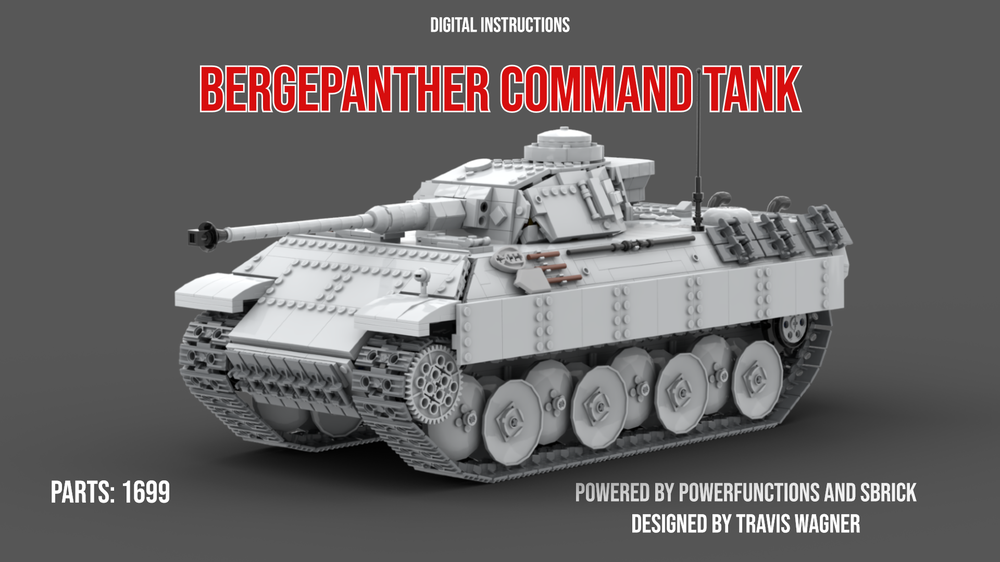 Lego Bergepanther Command Tank- 1/16 RC tank