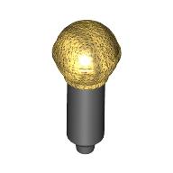 Lego Musical Instrument Microphone with Metallic Gold Top Print / Black