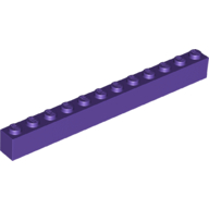 Lego Brick 1 x 12 / Dark Purple