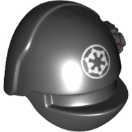 Lego Helmet Imperial Gunner with White Imperial Logo Print / Black