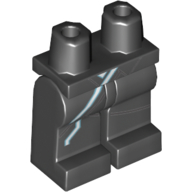 Lego Hips and Black Legs with Blue/White Diagonal Line, Circuitry