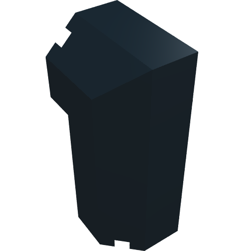Lego Brick Special Octagonal 2 x 2 x 3 1/3 Corner / Black