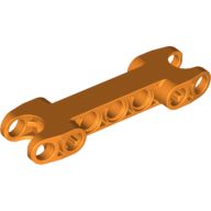 Lego Technic Axle and Pin Connector 2 x 7 with Two Ball Joint Sockets / Orange
