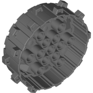 Lego Wheel Hard Plastic with Small Cleats / Dark Bluish Gray