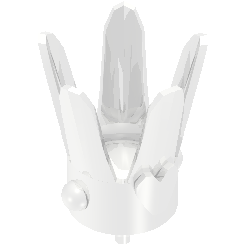 Lego Belville, Headwear, Crown Small / Chrome Silver