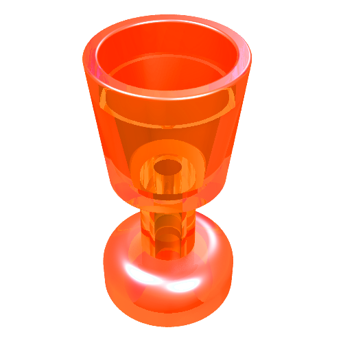 Lego Equipment Goblet / Glass / Trans-Neon Orange