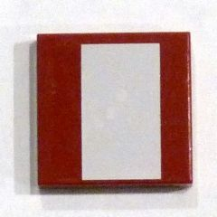 Lego Tile 2 x 2 with White Stripe Wide Pattern (Sticker) - Set 7751