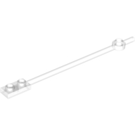 Lego Bar 1 x 12 with 1 x 2 Plate End with Hollow Studs and 1 x 1 Round Plate End / Trans-Clear