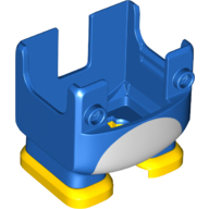Lego Nintendo Figure, Legs and Overalls with Two Front Studs, White Stomach and Yellow Feet Print, with Internal Prongs for Penguin Suit / Blue