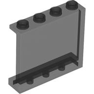 Lego Panel 1 x 4 x 3 [Side Supports / Hollow Studs] / Trans-Black