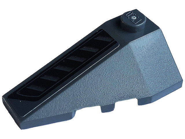 Lego Wedge 4 x 2 Triple Left with Black Air Vent Pattern (Sticker) - Set 76903