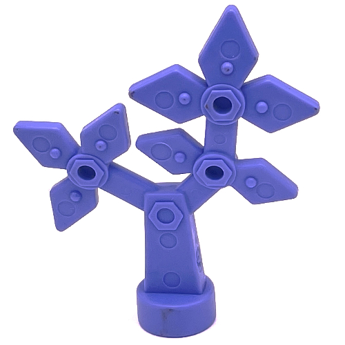 Lego Duplo Flower, Faux Metal Bolts and Rivets Design, 8 Petals / Medium Bluish Violet