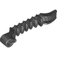 Lego Launcher, Large Figure Weapon, Zamor Sphere Launcher, Bottom with Axle Hole / Pearl Titanium