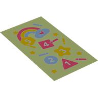 Lego Duplo Blanket 50 x 90 with Number Chart, Rainbow, Stars, Circles, Triangles print