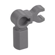 Lego Bar Holder with Clip and 90° Angle (Mechanical Leg) / Flat Silver