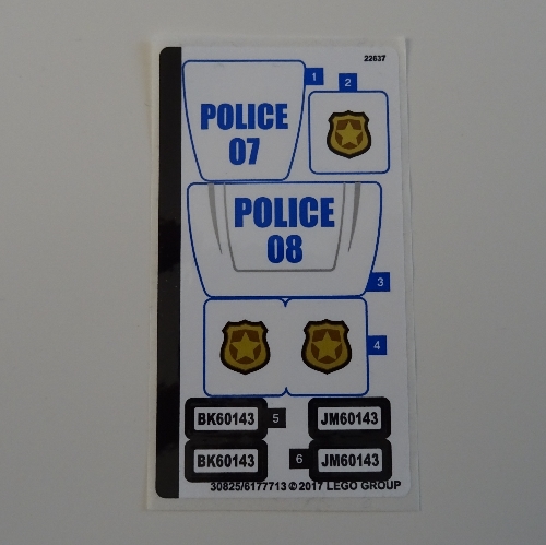 Lego Sticker Sheet for Set 60143-1