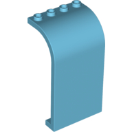 Lego Panel 3 x 4 x 6 Curved Top / Medium Azure