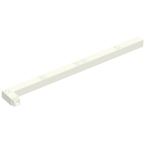 Lego Scala, Building, Support L 40 Studs Long [Complete Assembly] / White