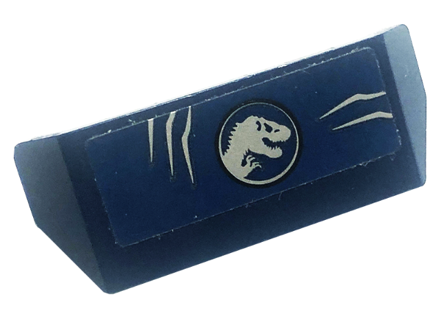 Lego Vehicle, Spoiler with Bar Handle with Jurassic World Logo and Scratch Marks Pattern (Sticker) - Set 75934